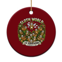Sloth World 13 Survivors Animal Rescue Ceramic Ornament Memorial Tribute and Florida Wildlife Protection