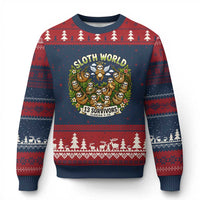 Sloth World 13 Survivors Animal Rescue Ugly Christmas Sweater Memorial Tribute and Florida Wildlife Protection