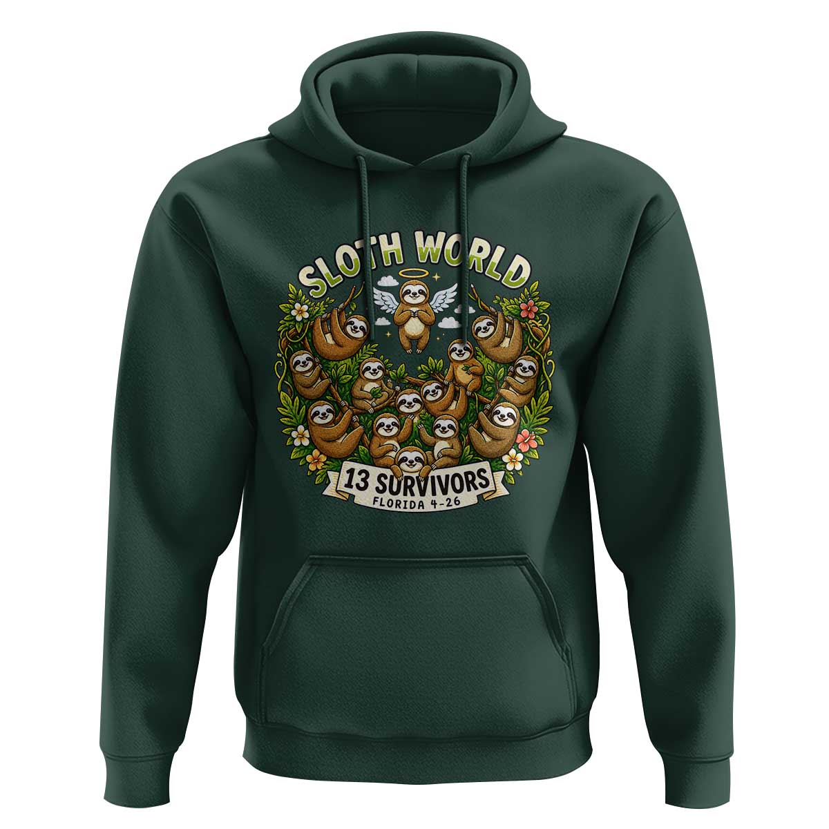 Sloth World 13 Survivors Animal Rescue Hoodie Memorial Tribute and Florida Wildlife Protection