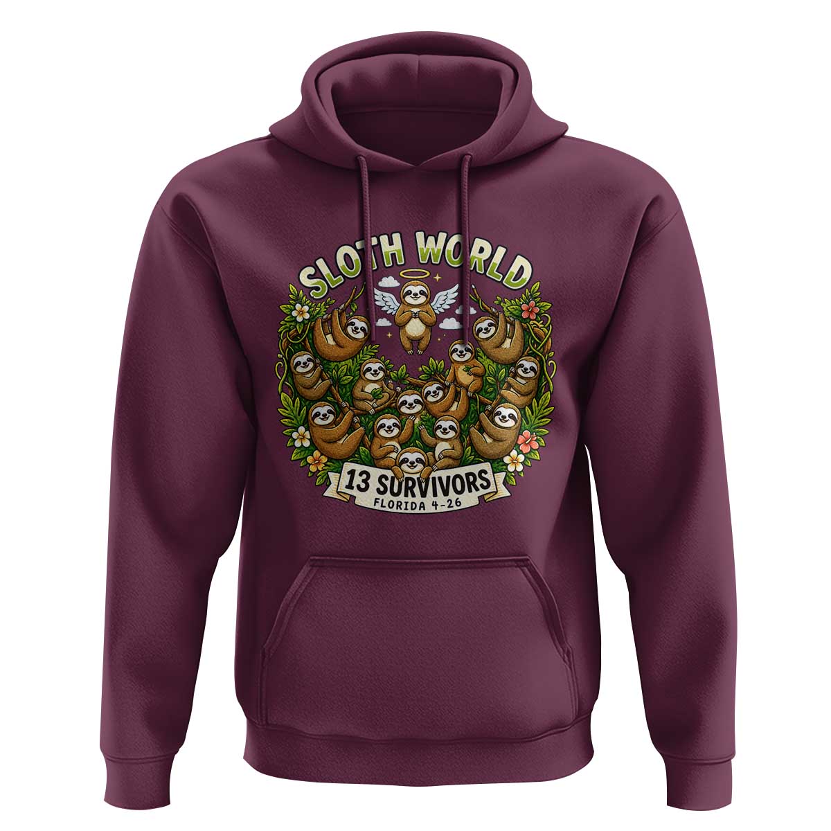 Sloth World 13 Survivors Animal Rescue Hoodie Memorial Tribute and Florida Wildlife Protection
