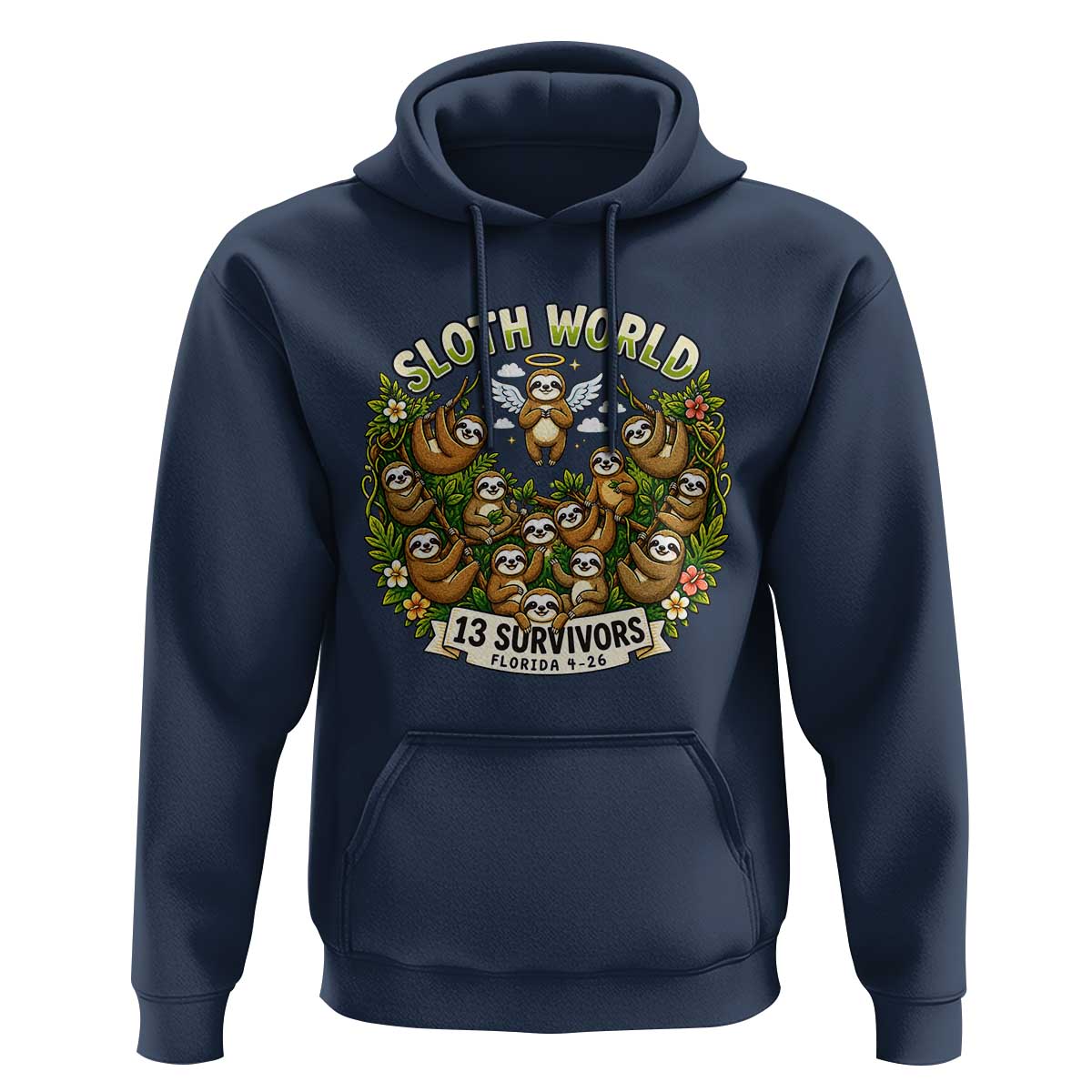 Sloth World 13 Survivors Animal Rescue Hoodie Memorial Tribute and Florida Wildlife Protection