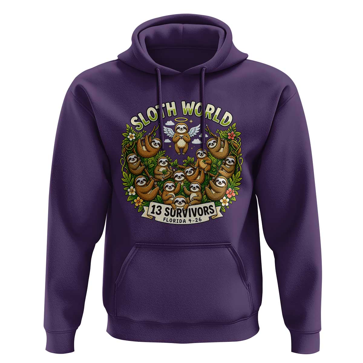 Sloth World 13 Survivors Animal Rescue Hoodie Memorial Tribute and Florida Wildlife Protection