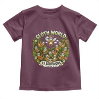 Sloth World 13 Survivors Animal Rescue Toddler T Shirt Memorial Tribute and Florida Wildlife Protection