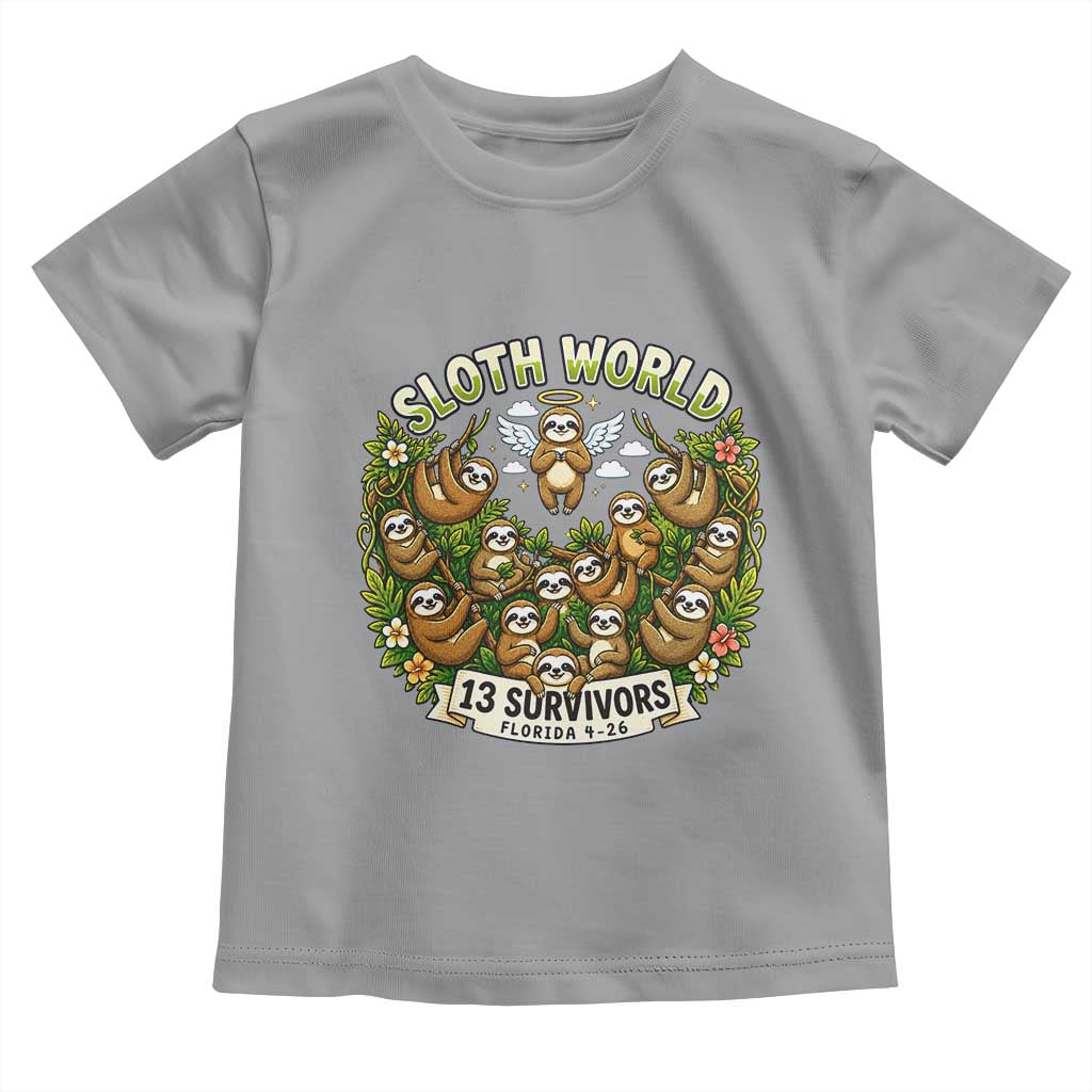 Sloth World 13 Survivors Animal Rescue Toddler T Shirt Memorial Tribute and Florida Wildlife Protection