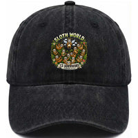 Sloth World 13 Survivors Animal Rescue Washed Cotton Baseball Cap Memorial Tribute and Florida Wildlife Protection