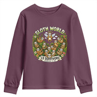 Sloth World 13 Survivors Animal Rescue Youth Sweatshirt Memorial Tribute and Florida Wildlife Protection