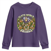 Sloth World 13 Survivors Animal Rescue Youth Sweatshirt Memorial Tribute and Florida Wildlife Protection