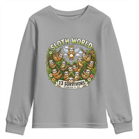 Sloth World 13 Survivors Animal Rescue Youth Sweatshirt Memorial Tribute and Florida Wildlife Protection