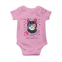 Free As A Cat Since 1776 Funny Patriotic Baby Onesie Cool American Flag Sunglasses Cat 250th Anniversary Semiquincentennial