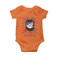Free As A Cat Since 1776 Funny Patriotic Baby Onesie Cool American Flag Sunglasses Cat 250th Anniversary Semiquincentennial