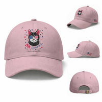 Free As A Cat Since 1776 Funny Patriotic Baseball Cap Cool American Flag Sunglasses Cat 250th Anniversary Semiquincentennial