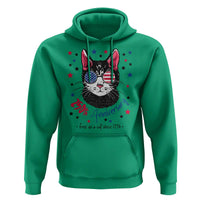 Free As A Cat Since 1776 Funny Patriotic Hoodie Cool American Flag Sunglasses Cat 250th Anniversary Semiquincentennial