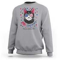 Free As A Cat Since 1776 Funny Patriotic Sweatshirt Cool American Flag Sunglasses Cat 250th Anniversary Semiquincentennial