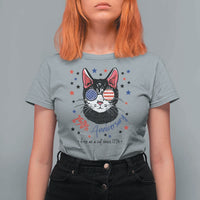 Free As A Cat Since 1776 Funny Patriotic T Shirt For Women Cool American Flag Sunglasses Cat 250th Anniversary Semiquincentennial