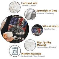 Stainless American Spirit Full Steam Ahead Throw Blanket 250 Years Freedom Semiquincentennial Steam Locomotive