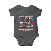Stainless American Spirit Full Steam Ahead Baby Onesie 250 Years Freedom Semiquincentennial Steam Locomotive