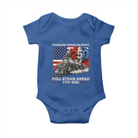 Stainless American Spirit Full Steam Ahead Baby Onesie 250 Years Freedom Semiquincentennial Steam Locomotive