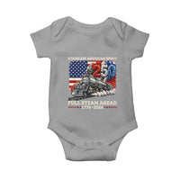 Stainless American Spirit Full Steam Ahead Baby Onesie 250 Years Freedom Semiquincentennial Steam Locomotive
