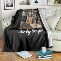 Funny Classroom Raccoon Iced Coffee Teacher Throw Blanket Y'all Were Feral But I Low Key Love You