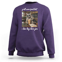 Funny Classroom Raccoon Iced Coffee Teacher Sweatshirt Y'all Were Feral But I Low Key Love You
