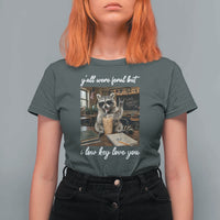 Funny Classroom Raccoon Iced Coffee Teacher T Shirt For Women Y'all Were Feral But I Low Key Love You