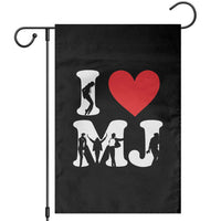 I Heart MJ Dance Silhouette Tribute Garden Flag Iconic Pop Culture Famous Dance Poses for Music Legend Fans