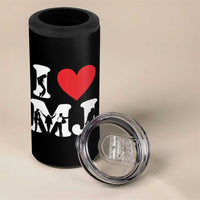 I Heart MJ Dance Silhouette Tribute 4 in 1 Can Cooler Tumbler Iconic Pop Culture Famous Dance Poses for Music Legend Fans