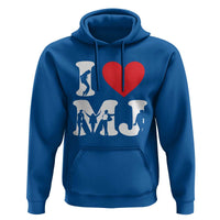 I Heart MJ Dance Silhouette Tribute Hoodie Iconic Pop Culture Famous Dance Poses for Music Legend Fans