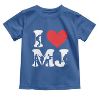I Heart MJ Dance Silhouette Tribute Toddler T Shirt Iconic Pop Culture Famous Dance Poses for Music Legend Fans