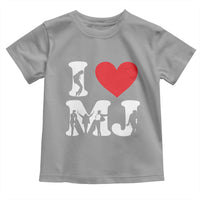 I Heart MJ Dance Silhouette Tribute Toddler T Shirt Iconic Pop Culture Famous Dance Poses for Music Legend Fans