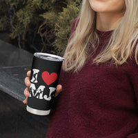 I Heart MJ Dance Silhouette Tribute Tumbler Cup Iconic Pop Culture Famous Dance Poses for Music Legend Fans