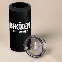 Broken But Chosen Ephesians 2:8 Bible Verse 4 in 1 Can Cooler Tumbler Christian Faith Grace and Salvation Gift