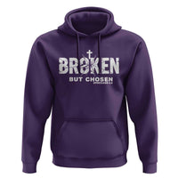 Broken But Chosen Ephesians 2:8 Bible Verse Hoodie Christian Faith Grace and Salvation Gift