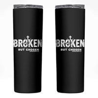 Broken But Chosen Ephesians 2:8 Bible Verse Skinny Tumbler Christian Faith Grace and Salvation Gift