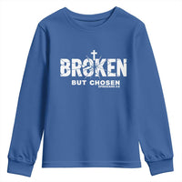 Broken But Chosen Ephesians 2:8 Bible Verse Youth Sweatshirt Christian Faith Grace and Salvation Gift