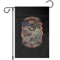 250 Years 1776 to 2026 Ultimate American Landmark Collage Garden Flag Liberty Bell Eagle and US Flag Semiquincentennial Patriotic