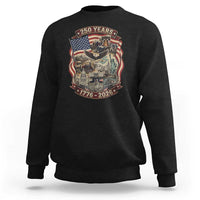 250 Years 1776 to 2026 Ultimate American Landmark Collage Sweatshirt Liberty Bell Eagle and US Flag Semiquincentennial Patriotic