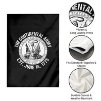The Continental Army Est 1775 Garden Flag Patriotic US Military History Graphic