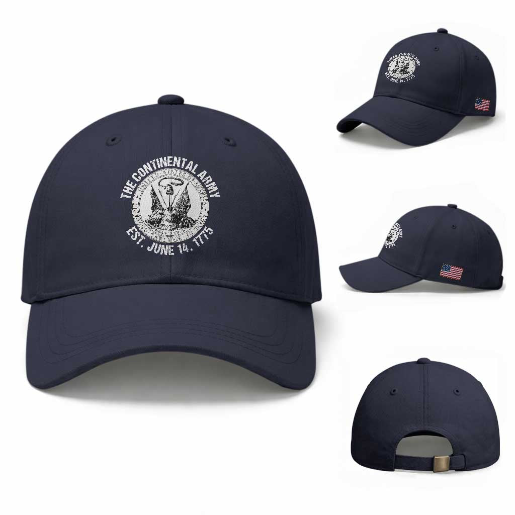 The Continental Army Est 1775 Baseball Cap Patriotic US Military History Graphic