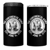 The Continental Army Est 1775 4 in 1 Can Cooler Tumbler Patriotic US Military History Graphic