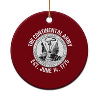 The Continental Army Est 1775 Ceramic Ornament Patriotic US Military History Graphic