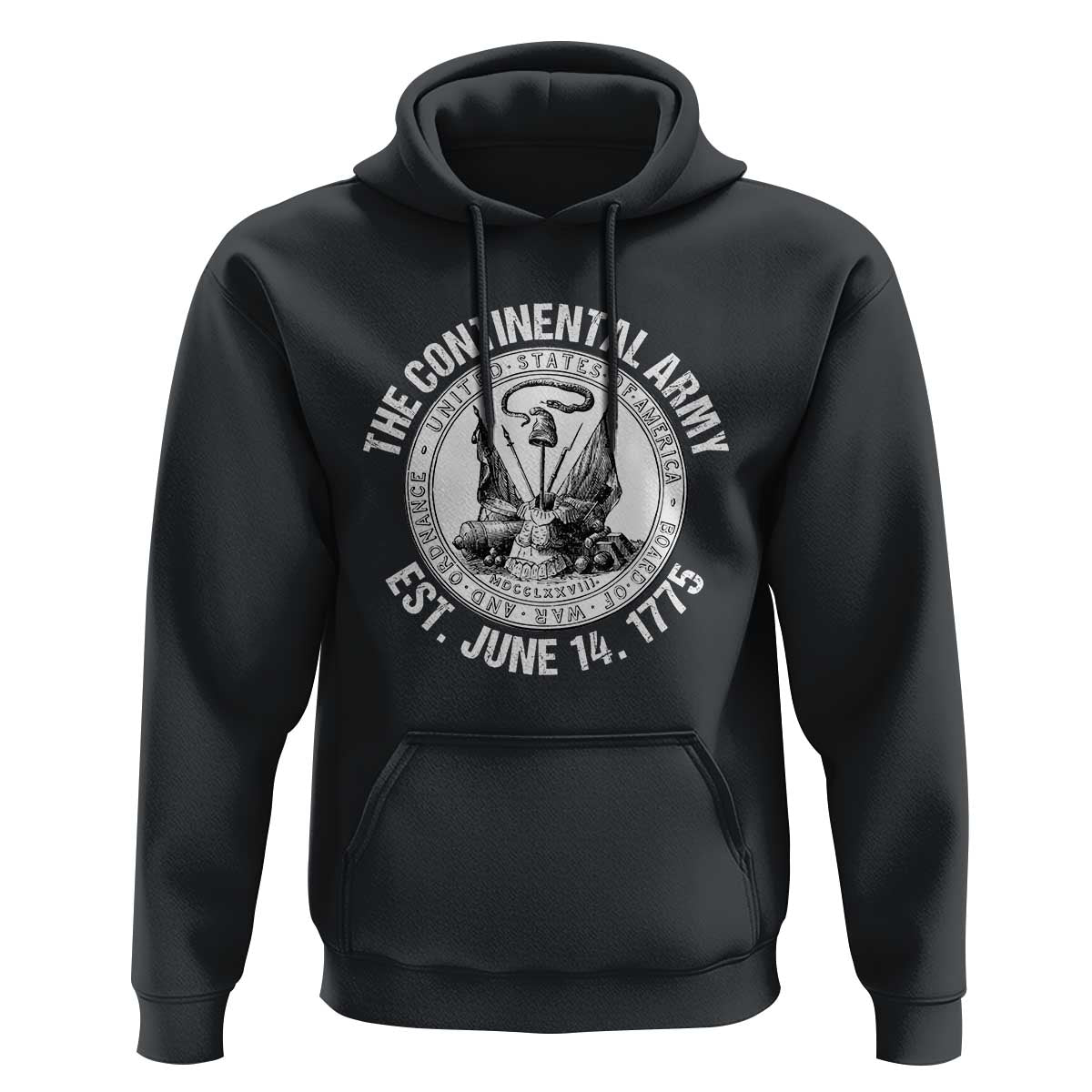 The Continental Army Est 1775 Hoodie Patriotic US Military History Graphic