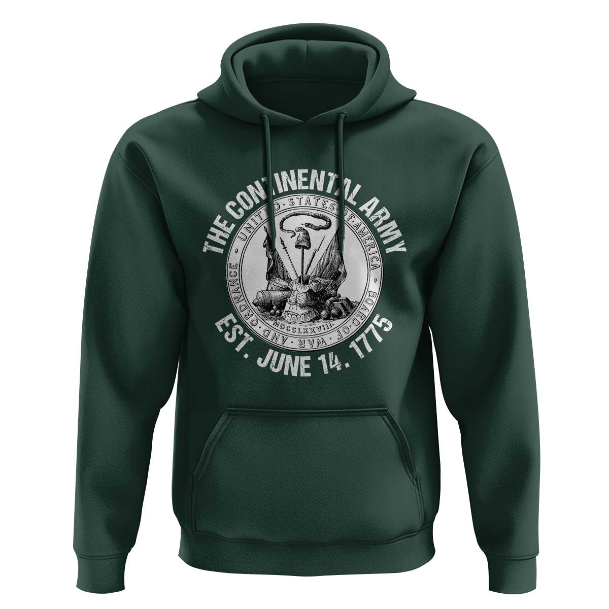 The Continental Army Est 1775 Hoodie Patriotic US Military History Graphic