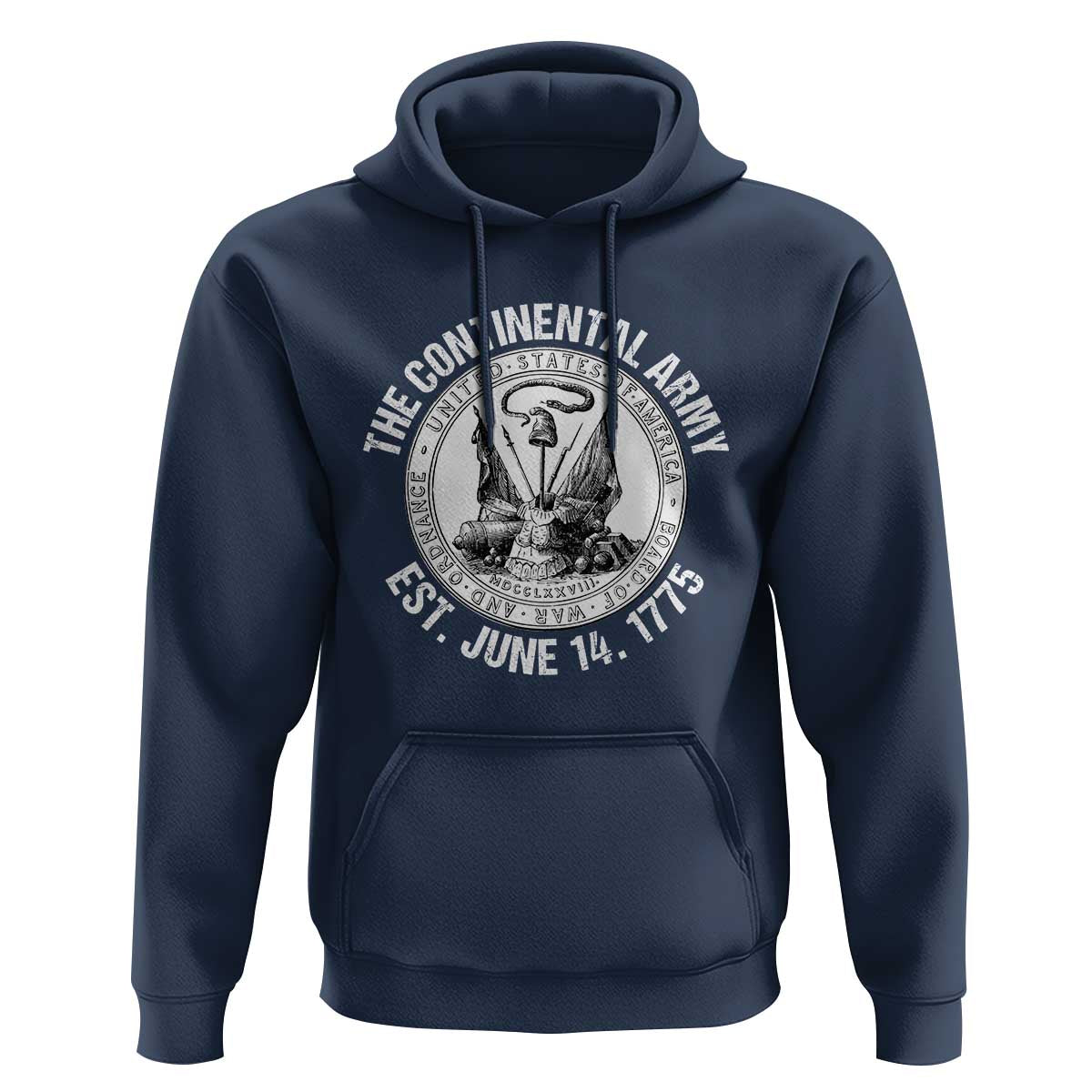 The Continental Army Est 1775 Hoodie Patriotic US Military History Graphic