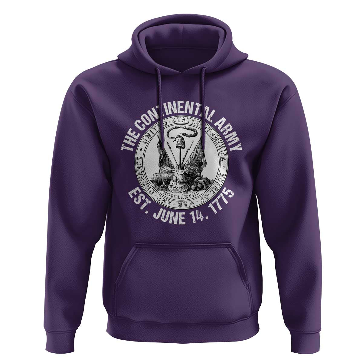 The Continental Army Est 1775 Hoodie Patriotic US Military History Graphic