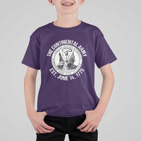 The Continental Army Est 1775 T Shirt For Kid Patriotic US Military History Graphic