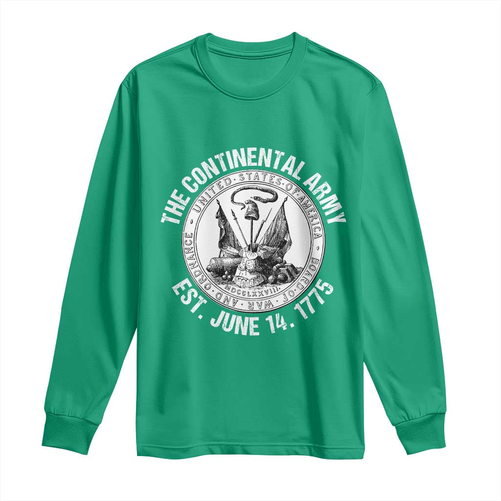 The Continental Army Est 1775 Long Sleeve Shirt Patriotic US Military History Graphic
