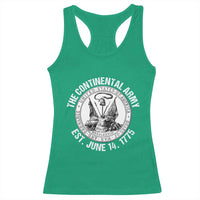 The Continental Army Est 1775 Racerback Tank Top Patriotic US Military History Graphic