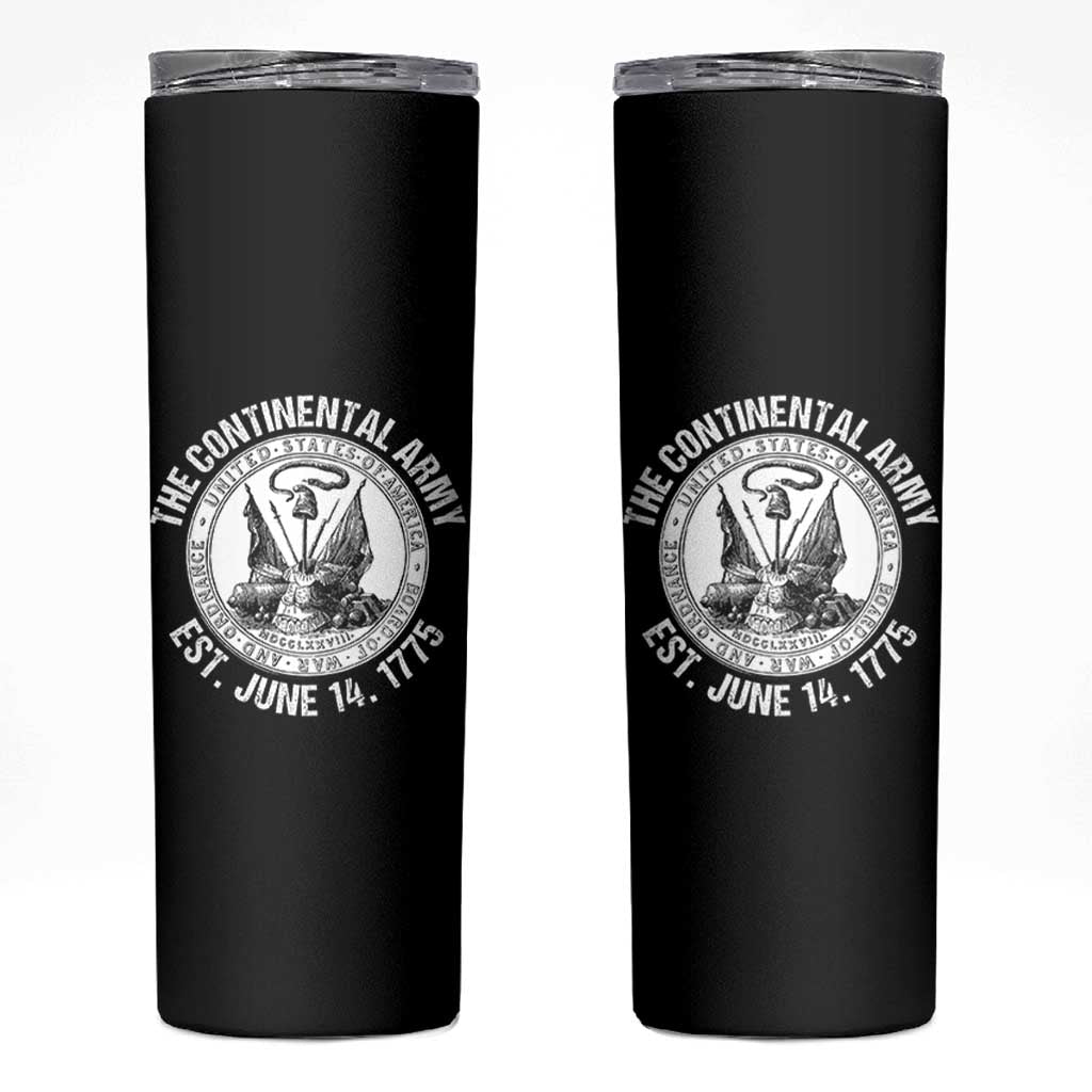 The Continental Army Est 1775 Skinny Tumbler Patriotic US Military History Graphic