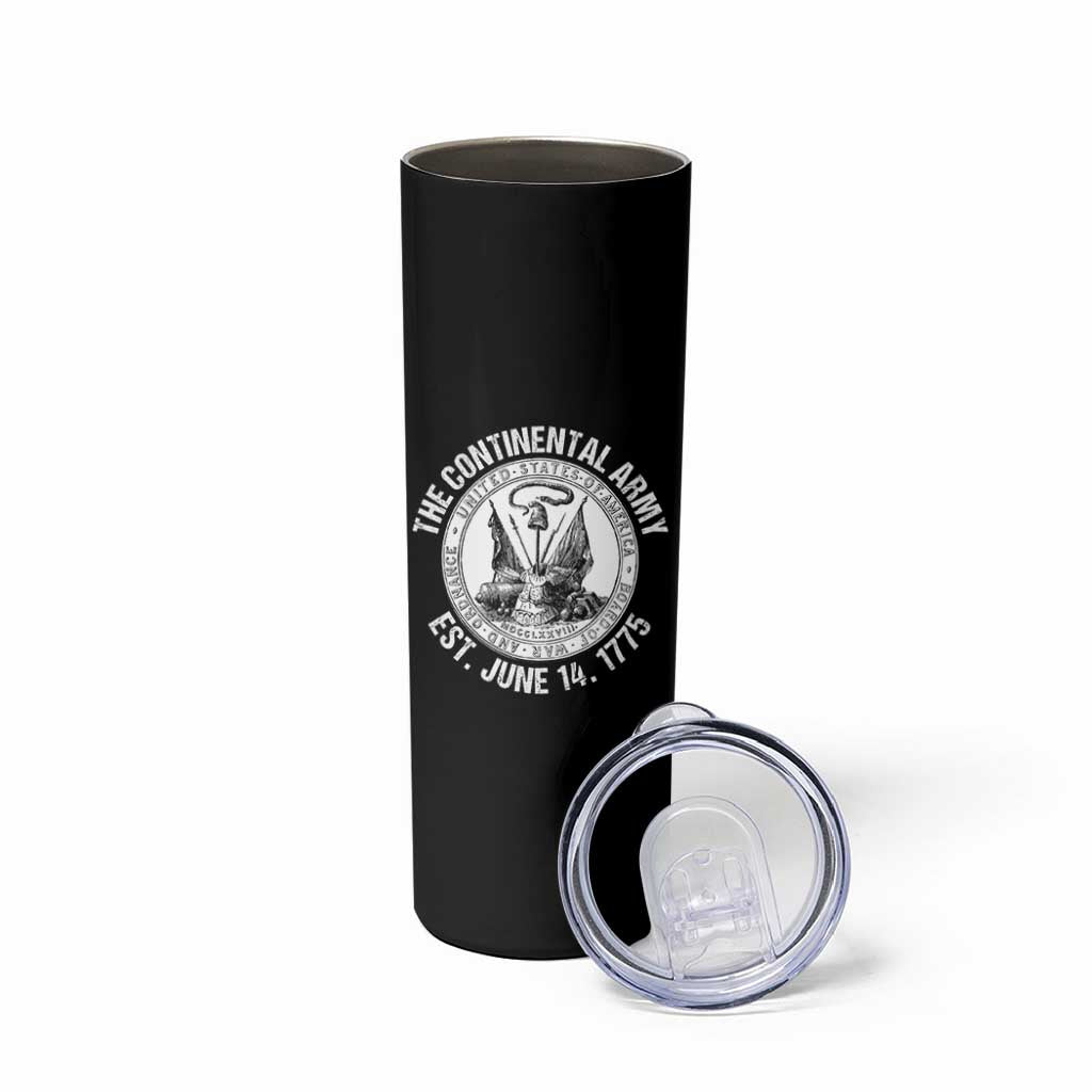 The Continental Army Est 1775 Skinny Tumbler Patriotic US Military History Graphic